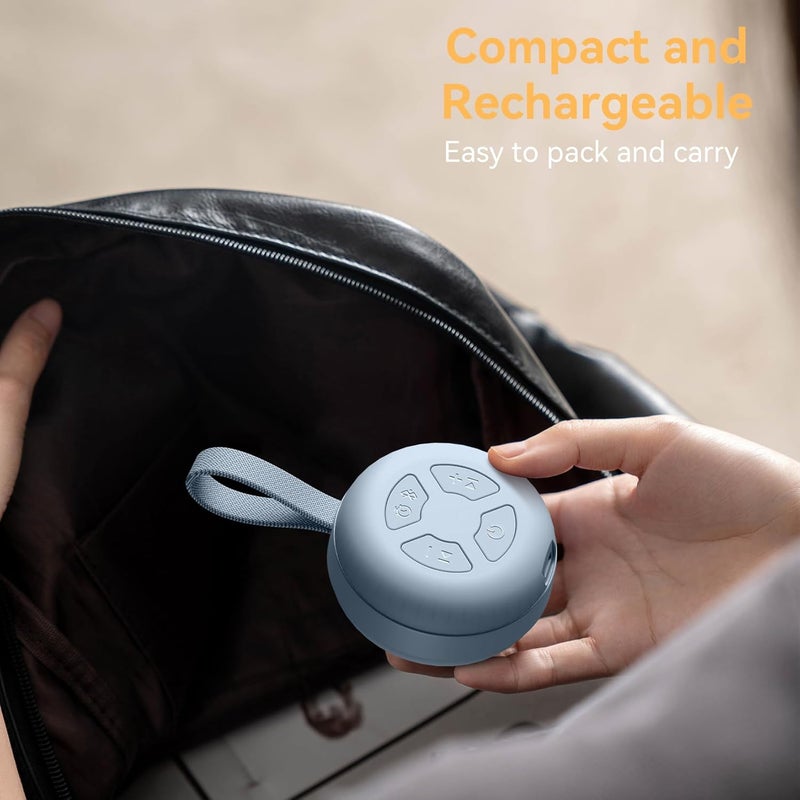 FENDALE Portable Sound Machine for Baby | White Noise | 12 Soothing Sounds | Noise Canceling for Travel, Office, Nursery | Baby Shower | Registry Gift | Sleep Soother for Babies Kids Adults | Slate - Image 4